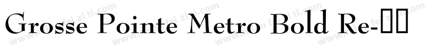 Grosse Pointe Metro Bold Re字体转换